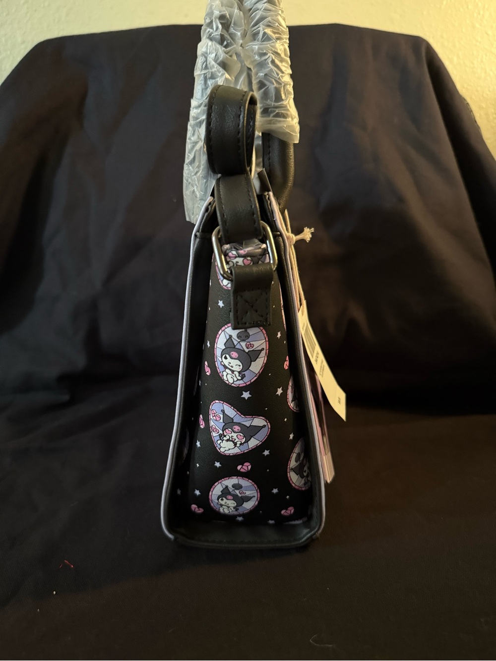 Loungefly Sanrio Kuromi Stained Glass Satchel Crossbody Bag | NWT - Picture 5 of 8